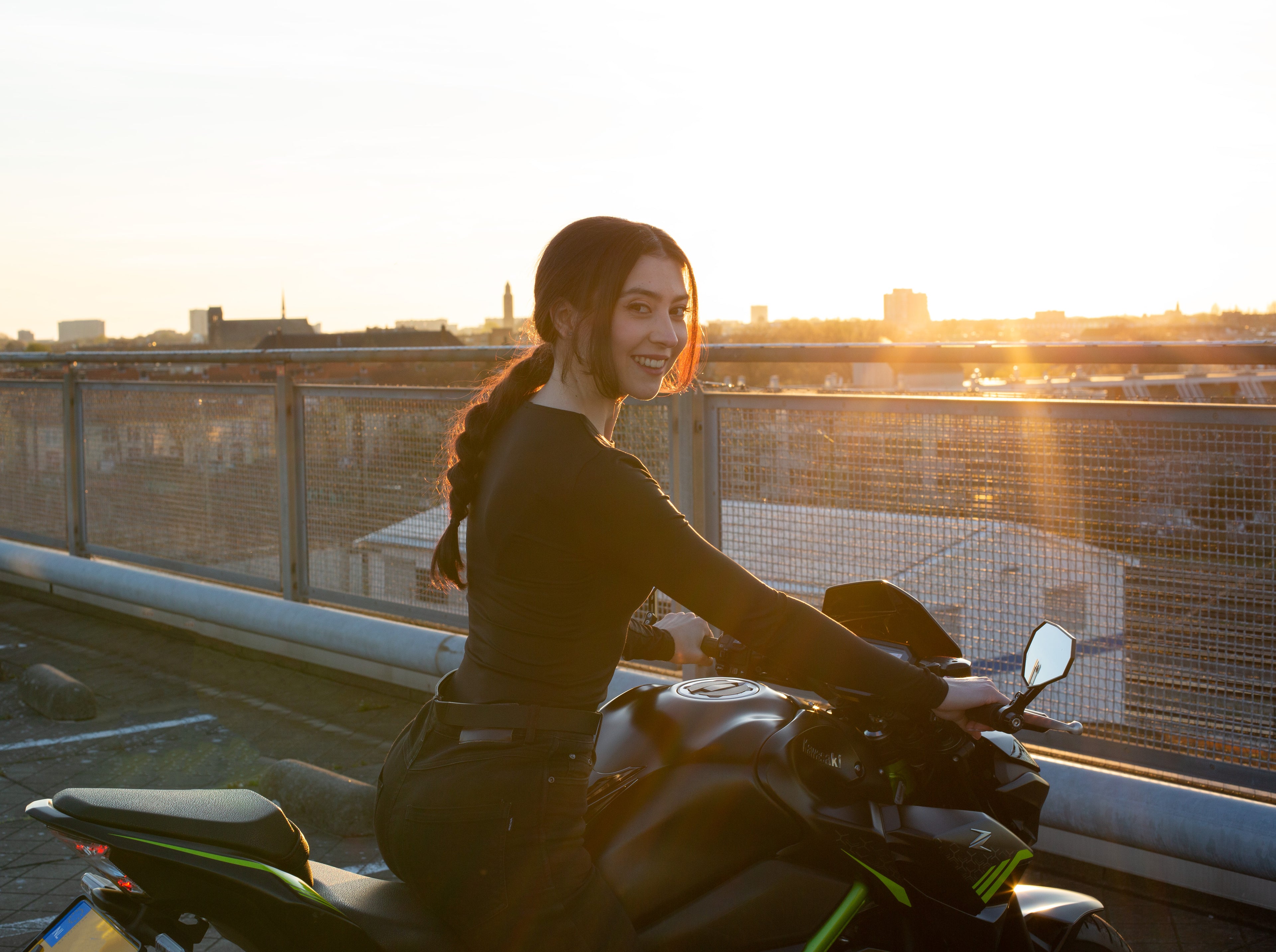 IDIMOTA founder on motorcycle